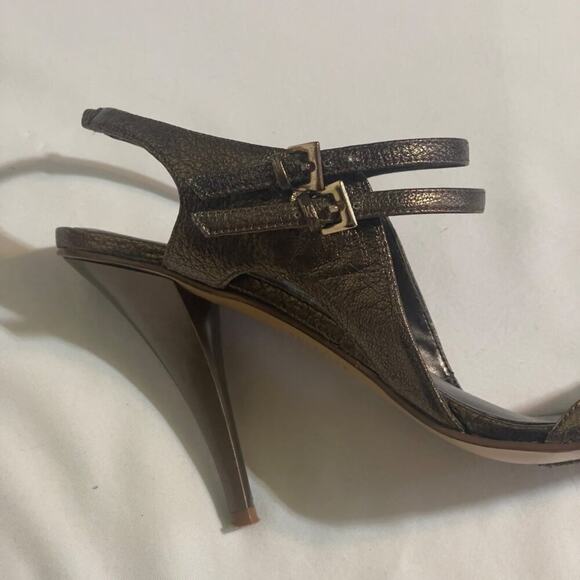 Bakers Bronze Womens High Heels Size 8M Scotti Bronze Ankle Strap 4" Heel - Picture 9 of 12